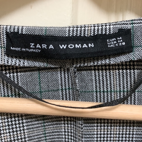 Zara checkered pattern blouse M - Picture 2 of 4